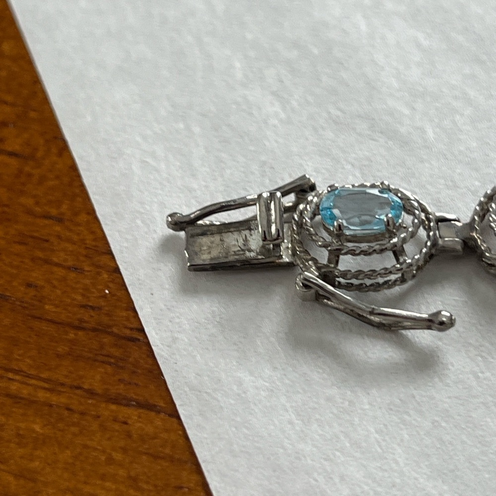 Source Unknown Silver Multi-Gem Bracelet - image 5